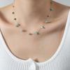 Collana clavicola in Acciaio Titanio Oro 18K Turchese - Gioiello di Lusso Francese Versatile per Donne