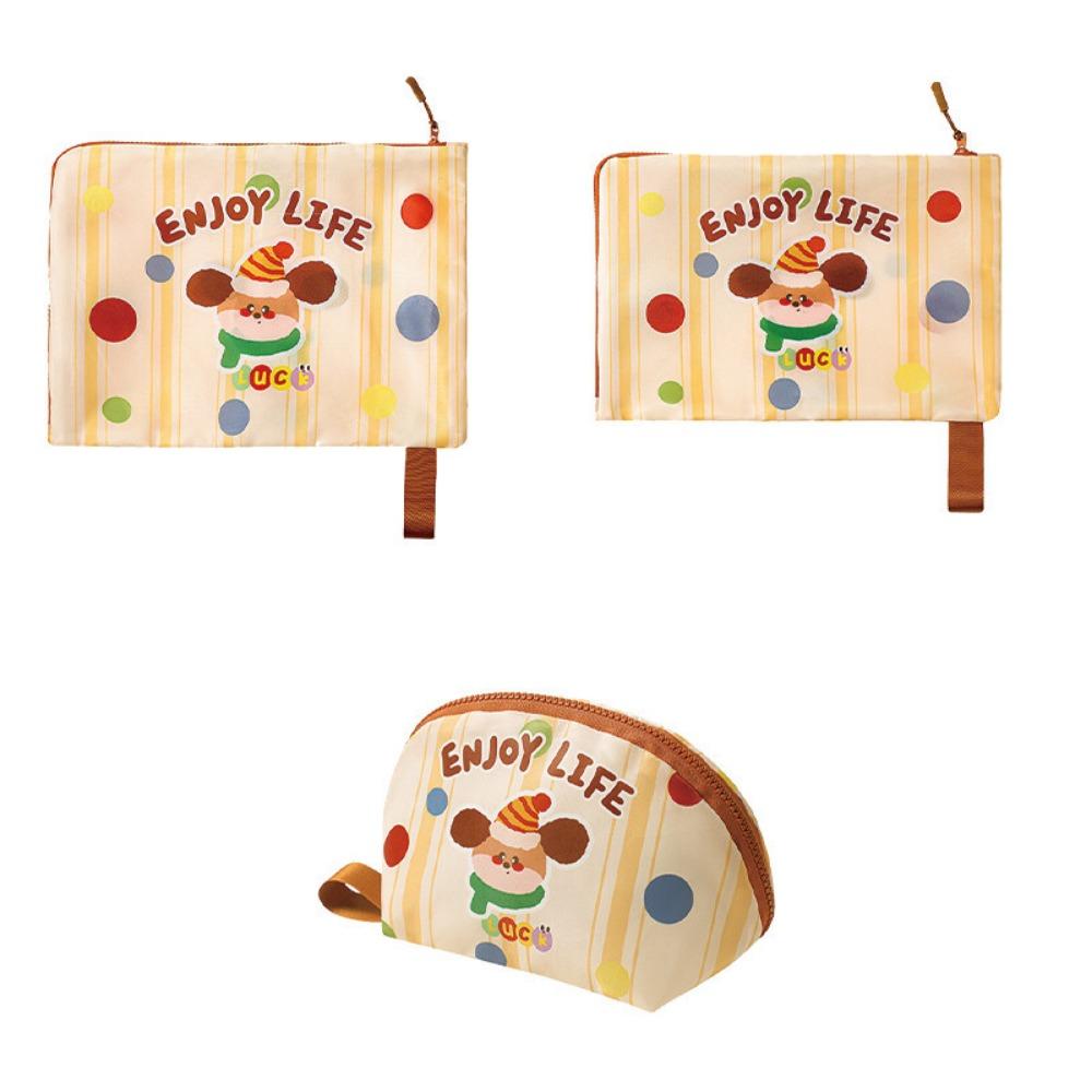 

3Pcs Large-Capacity Travel Storage Bag Cartoon Cosmetic Storage Bag Business Trip Style A