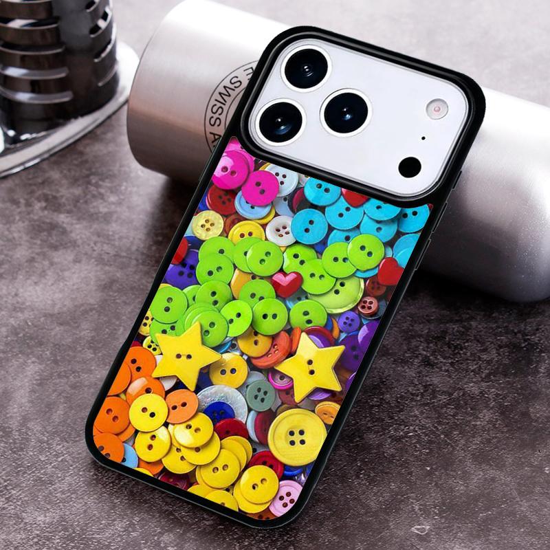 Nähschere Knöpfe Handyhülle Für iPhone 17,16e,15,14,13,12,11,Mini,Pro,MAX Weiche Silikonhülle