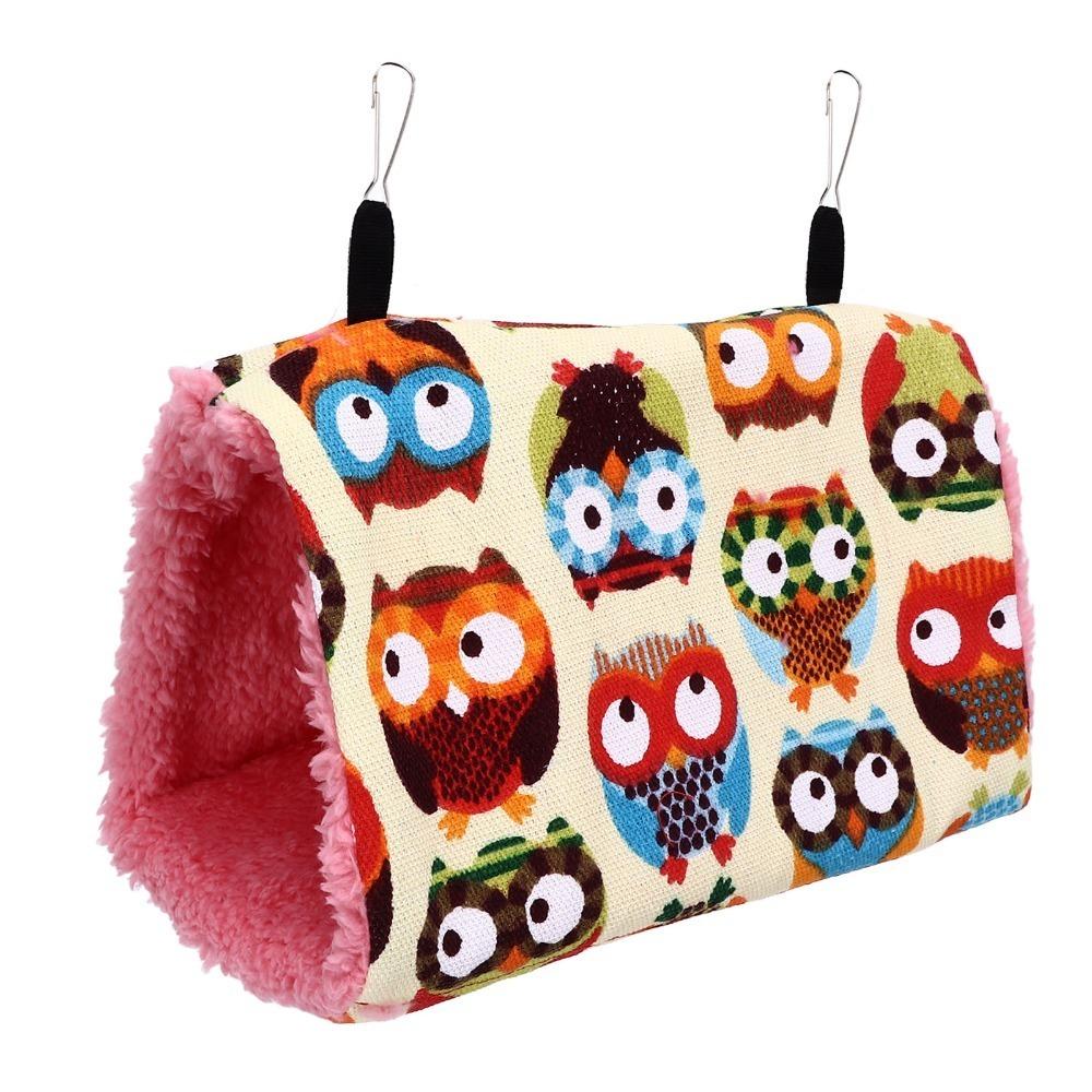 Foldable Triangular Bird Nest Hanging Hooks Bird Hut Toy Warm Pet Bird Hammock  Pet Birds Type1