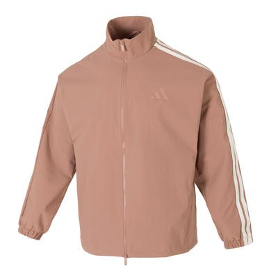 Giacca Sportiva Casual a Maglia con Strisce Retro e Collo Alto da Uomo Giacca Marrone JL6093