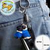 Hugging Pug Each Other Pendant Keychain,Puppy 2D Flat Acrylic Ornament Charm,Hanging Decoration for Car,Bags,Festive,Party,Gift