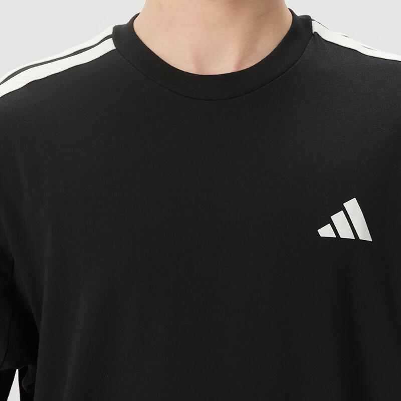 adidas T Shirts Men's Black Crew Neck Moderate KR2490