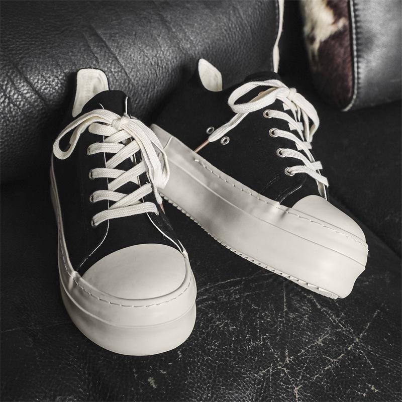 Men's Thick-Soled Height-Boost Canvas Shoes - New Casual High Street Platform Derby X273