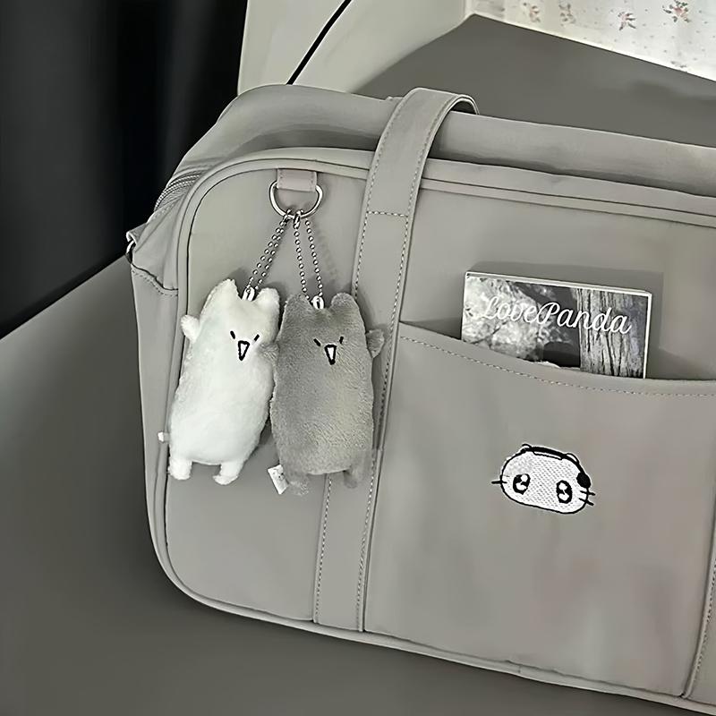 Cute Plush Little Cat Keychain For Women Girls Stuffed Doll Toy Keyring Cartoon Schoolbag Backpack Charm Pendant Couple Gift