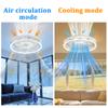 20" Modern Ceiling Fans with Lights and Remote, Dimmable Low Profile Ceiling Fan, Flush Mount Ceiling Fan, 6 Speeds Wind Power
