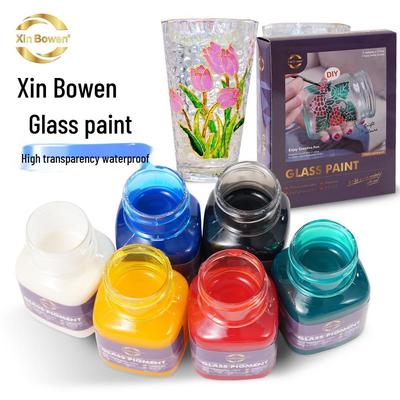 30ml Dětská voděodolná DIY barva na sklo pro kreativní ručně malované umění