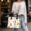 Autumn Outdoor Pattern Tote Bag Casual Large Capacity Canvas Handbag for Daily Commute Shopping