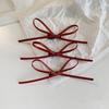 3Pcs Sweet Thin Silk Ribbon Bowknot Hair Clips  Cute Barrettes For Women Girls Colorful Lace Hair Clip Hair Accessories