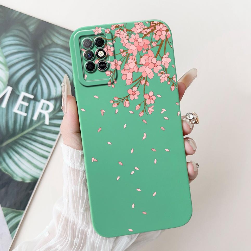For Infinix Note 8i Note8 Back Cover On Infinix X6383 A692 Coque Funda Flower Butterfly Women Fashion Phone Case Liquid Silicone
