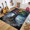 2D Magical Moon Tree Area Rug Life Tree Soft Non-Slip Large Floor Carpet Nature Home Decor for Bedroom Gamer Room Living Room
