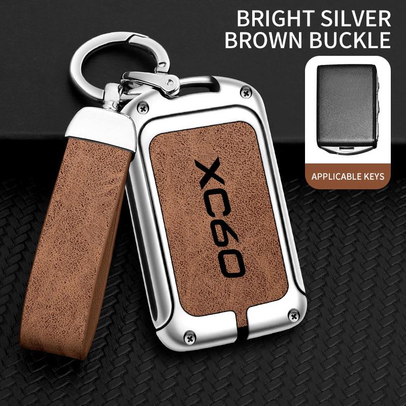 Geeignet für Volvo XC60 Zinklegierung Auto Schlüssel Tasche Abdeckung Fernbedienung Schutzhülle Speziell Schlüsselanhänger Schale Zubehör
