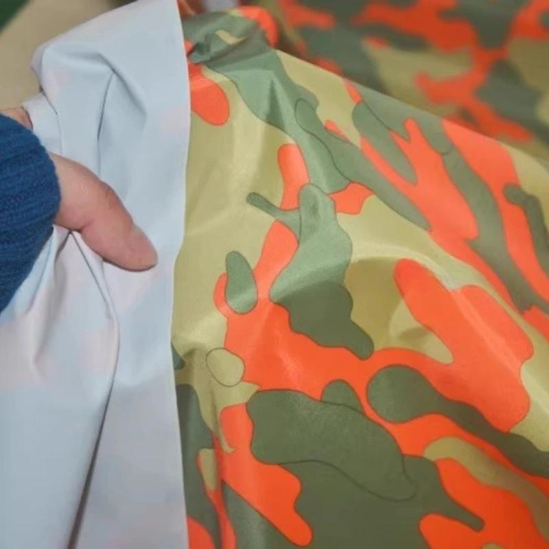 100x150cm 190T Polyester Raincoat Fabric Taffeta Composite PVC Camouflage Printed Waterproof Fabric