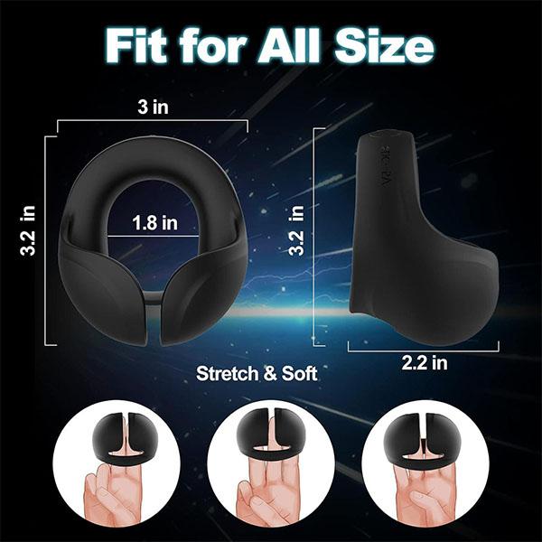 Vibrierender Penisring mit 2 Motoren, dehnbarer Penisring aus Silikon mit 10 Vibrationsmodi zur Stimulation der Penis-Hoden, Sexspielzeug für Männer