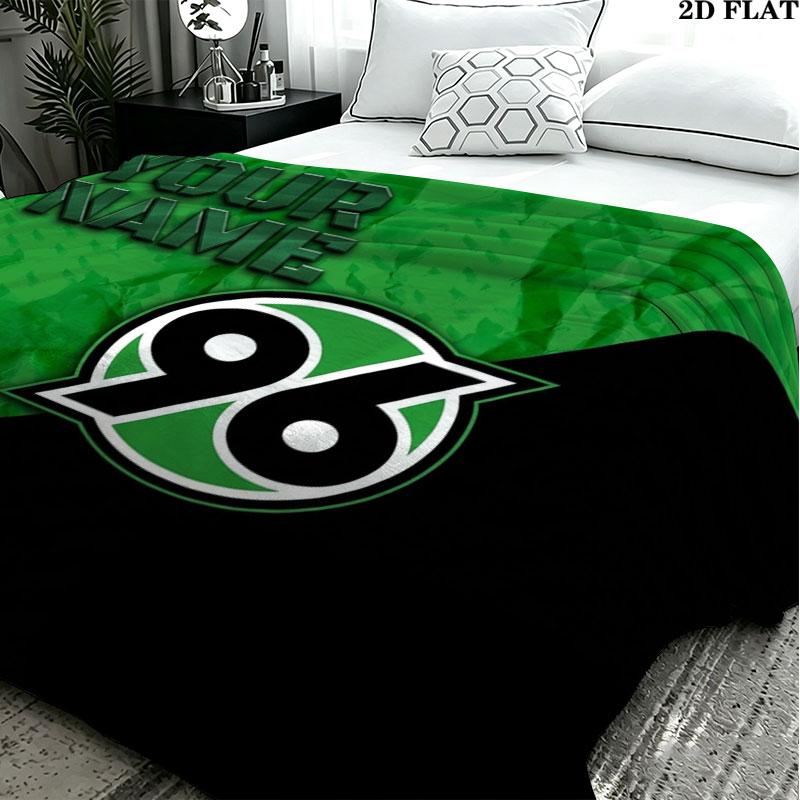1PC Hannover 96 Custom Name Patterned Flannel Blanket Suitable For All Seasons for Home Decor Warmth and Comfort Gifts Holiday Present