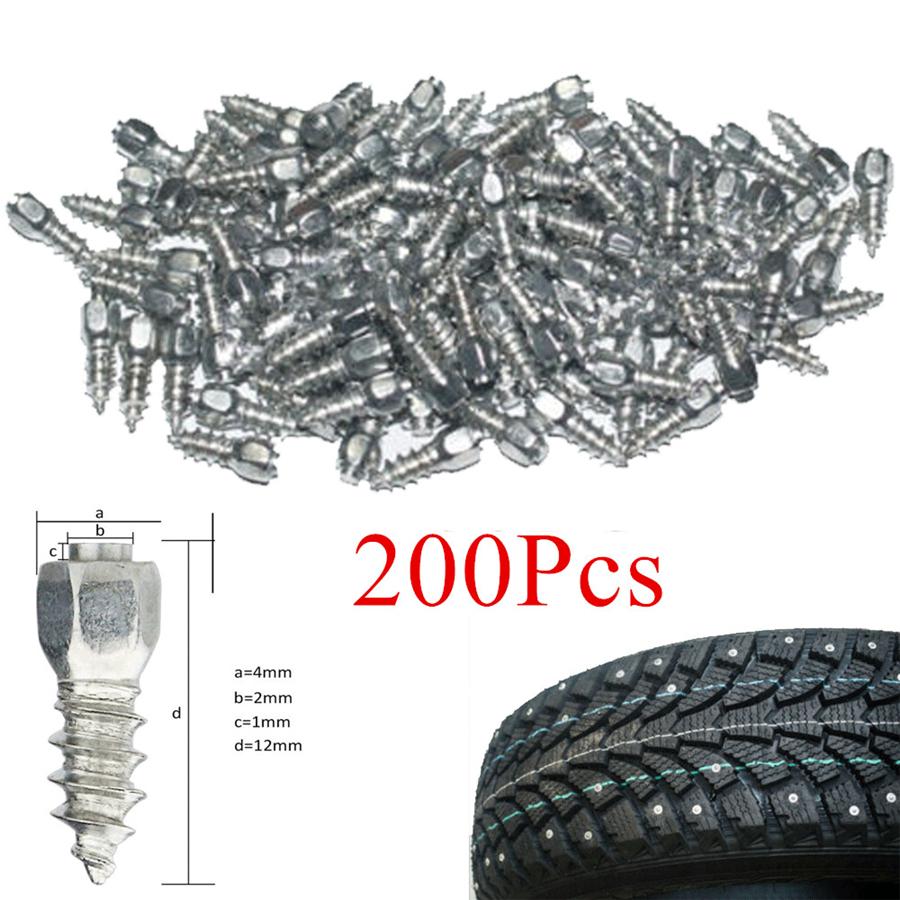 Winter Tyre Studs Snow Spikes Electric Gun Install Tools W/ 200Pcs H12 Tire Nail