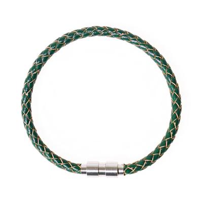 Jbans Classic Twist Leather Couple Bracelets (C1902-Ac526Gn)