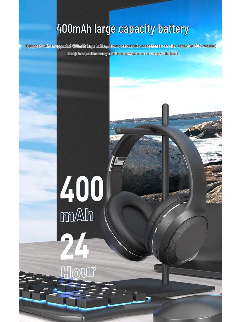 Bluetooth Headset: Foldable, Retractable, Stereo, Heavy Bass, Head-mounted Wireless Earbuds