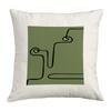 Simple Nordic Ins Style Home Pillow, Morandi Green Living Room Pillow, Soft Literary Abstract and Fresh Sofa Decoration