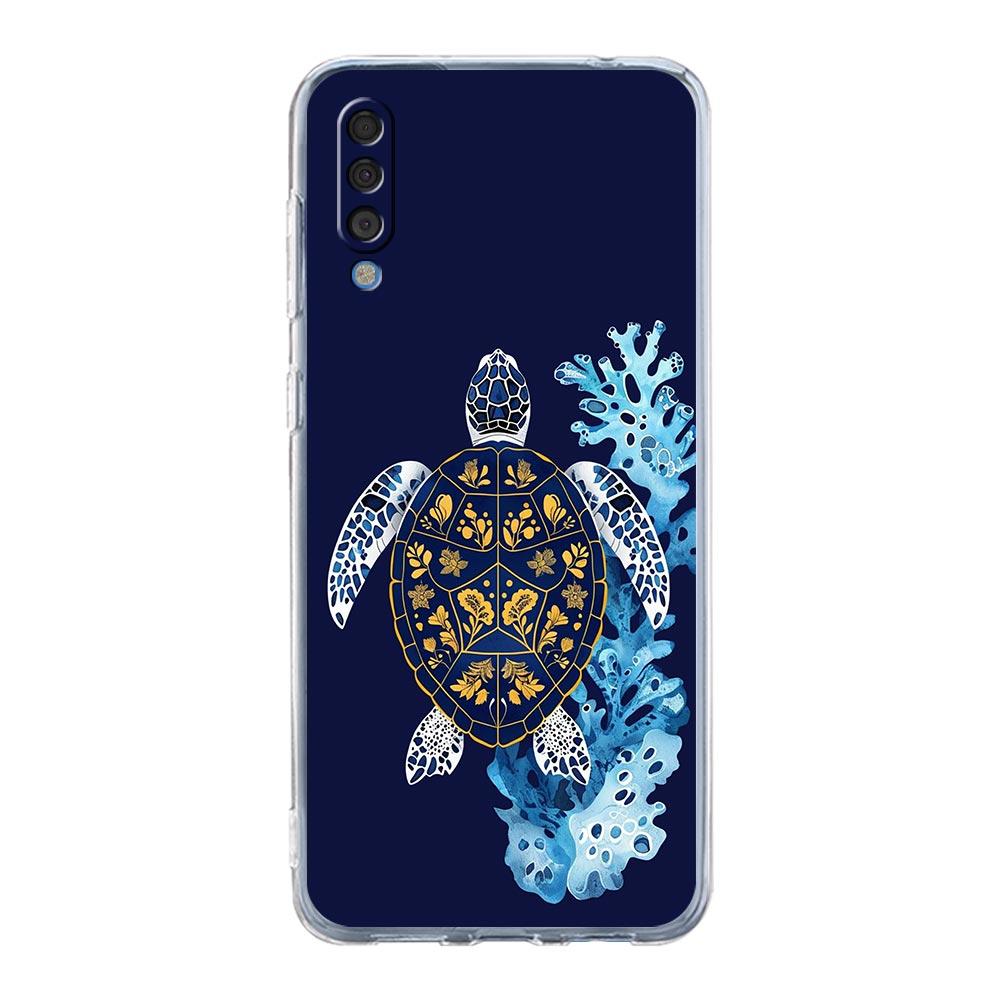 Phone Case For Samsung A56 A36 A26 A16 A14 A12 A22 A32 5G A34 A42 A52 A54 A50 A70 A40 A20E A20S A04S A06 Cover Cool Ocean Turtle