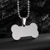 New European and American Stainless Steel Dog Bone Tag Pet Pendant Pendant