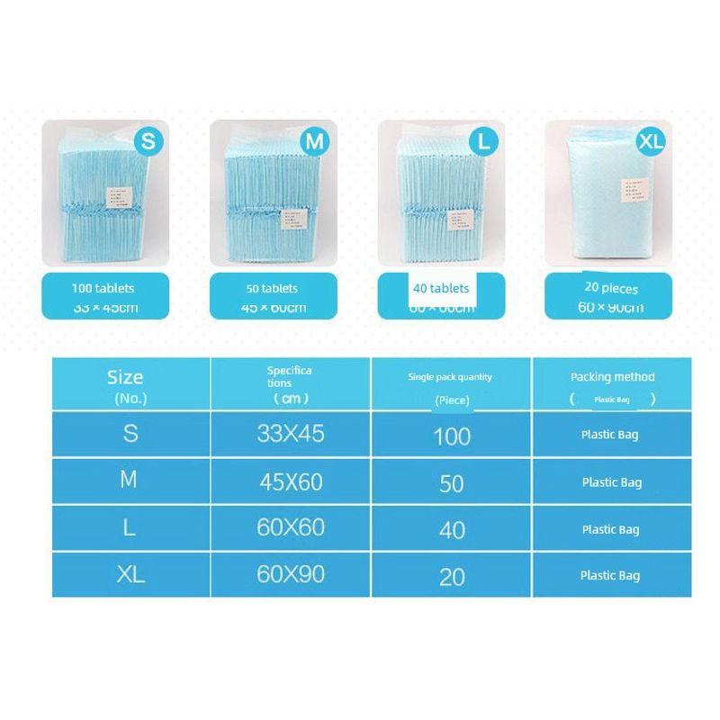 

Dog Diapers Thickened Deodorant Large Capacity Urine Pad Pet Supplies Teddy Urine Samoye Dog Diaper Pad 1 pack Simple XL 60*90cm(20 pieces)