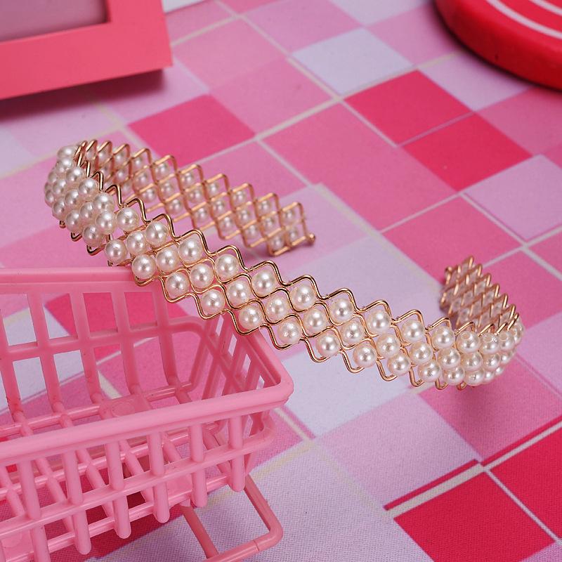 2025 Mori Style Fairy Pearl Headband with Wispy Bangs Hair Clips