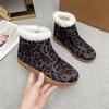 Mao Mao Schneestiefel Damen Übergröße Winter Neu Vielseitig Leopardenmuster Dicke Sohle Aufgeplüschte Verdickte Warme Baumwollstiefel