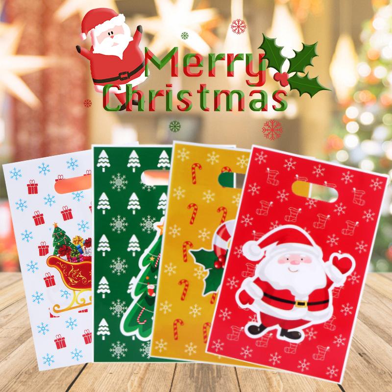 50pcs/100pcs Cookies Candies Pouches New Year Celebrate Tote Bags Party Pearlised Film Gift Packaging Random