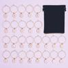 Ocean Christmas Letter Series Foreign Trade Red Wine Glass Identification Pendant Ring Mixed Set Party Jewelry Wholesale