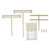Versatile T Bar Jewelry Stand Organizers for Shop or Home Use Sturdy Metal Base with Removable Wooden Display Rods