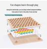 Wooden Children's Bead Puzzle Game Tweezers - Fun Hand-Eye Coordination Toy for Early Education