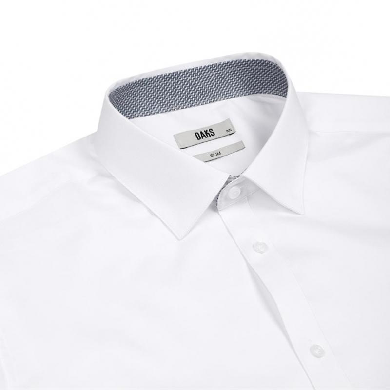 Daks Easy Care Stretch Solid Slim Fit Dress Shirt Dmp1shdl302a1