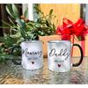 EST 2025 New Daddy & Mommy Coffee Mugs Set of 2, First Time Mommy Daddy Gift Prospective Parents Mugs Gift, EST 2025 Valentine's Day New Parents