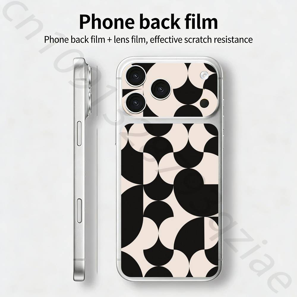 Bauhaus Exhibition For iPhone 17 pro Max /17 pro Full Cover Decal Skin Wrap 3D Colorful Rear Protective Sticker Film