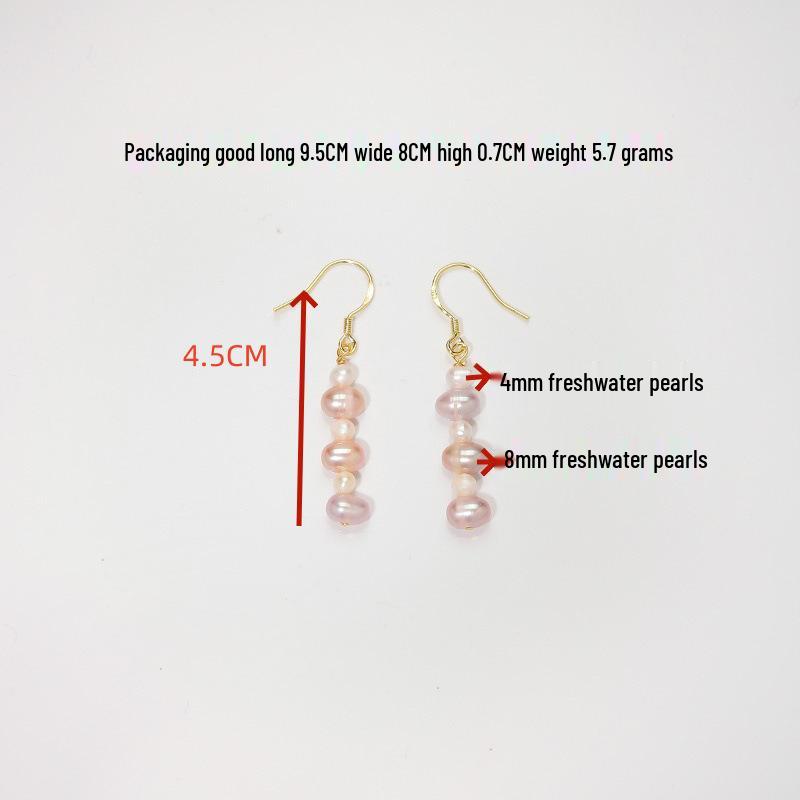 Elegant Retro Freshwater Pearl Earrings - Niche Chinese Style for Women, Perfect for Hanfu