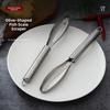 Stainless Descaler Fish Scaler Fish Cleaning Olive Shape Design Integrated Construction Scale-discharge Opening