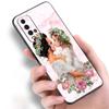 Miminko máma dívka chlapec mramorové silikonové pouzdro na telefon Xiaomi Redmi Note 11 10 9 8 Pro 11T 10T 10S 9S 8T 9 9A 9C 9T černý měkký kryt