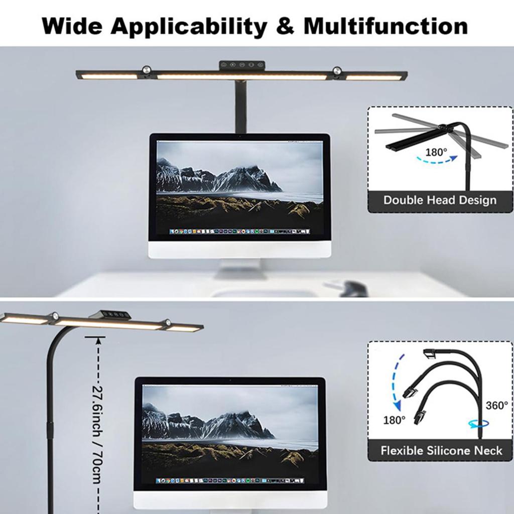 Eye protection desk lamp desktop folding LED desk lamp gooseneck clip study reading lamp