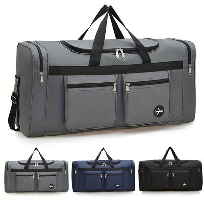 Reise-Duffelbag mit großer Kapazität - Strapazierfähiges Nylon, lässiger Stil mit mehreren Fächern und Taschen, verstellbarer Schultergurt