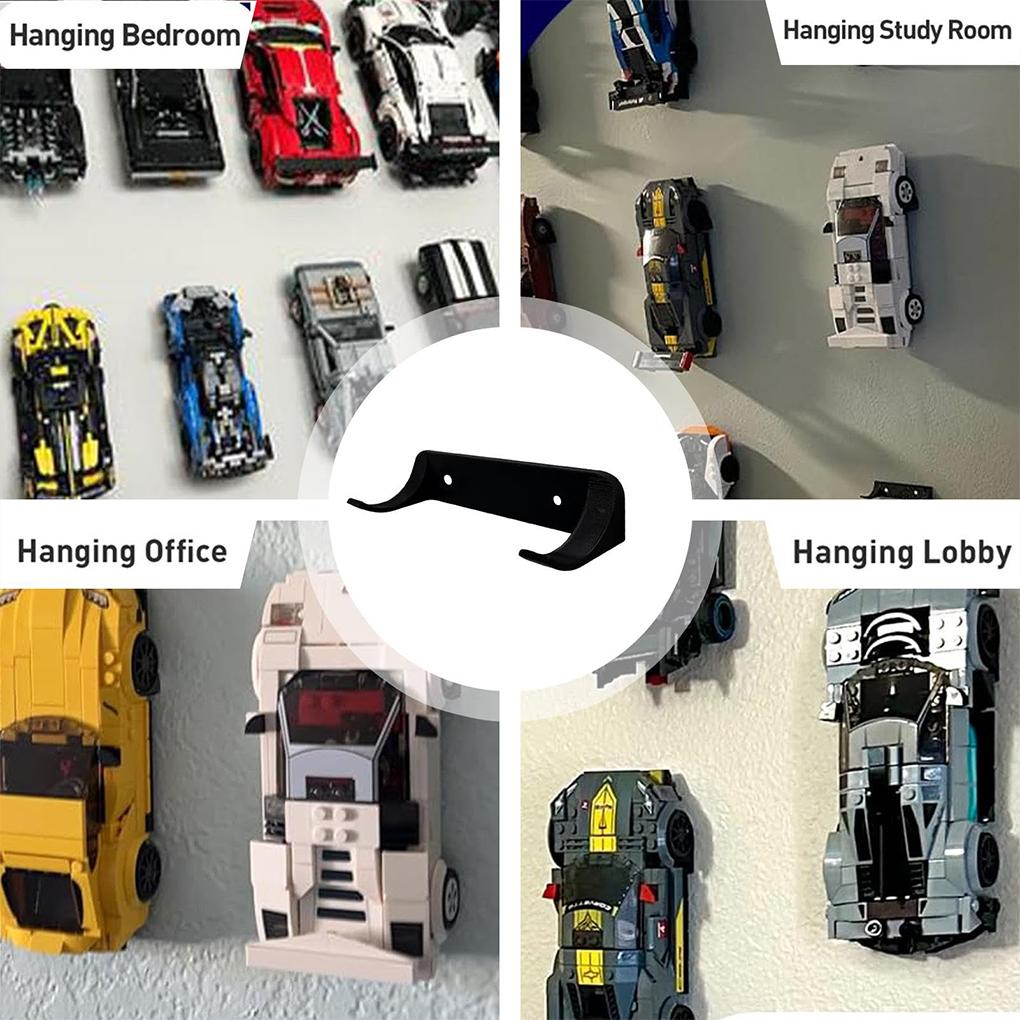 12pcs Speed Champion Series Car Display Wall Mount Compatible with SpeedChampion Series Cars Hang Firmly Stable Toy Car Holder