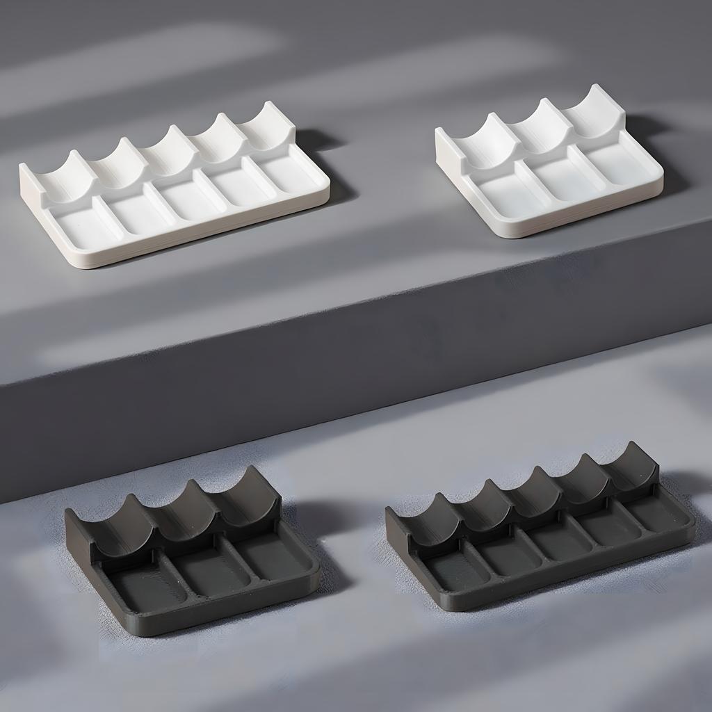 3D Printed Plastic Brush Holder Lightweight Portable Painting Brush Rest Holder Space-Saving Mini Size Brush Storage Box