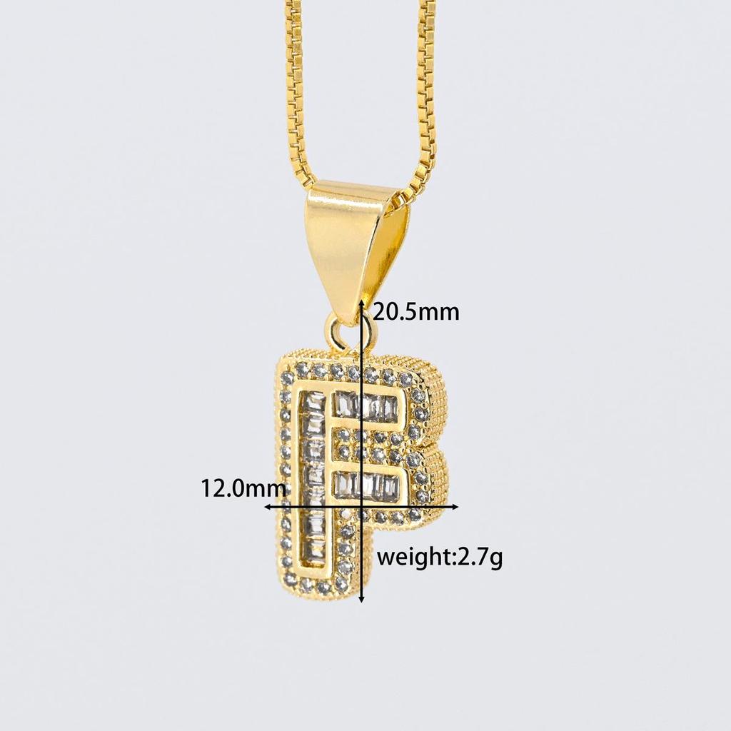 Cross Pendant with Micro Pave Cubic Zirconia - 26 Letter Options for DIY Jewelry Accessories