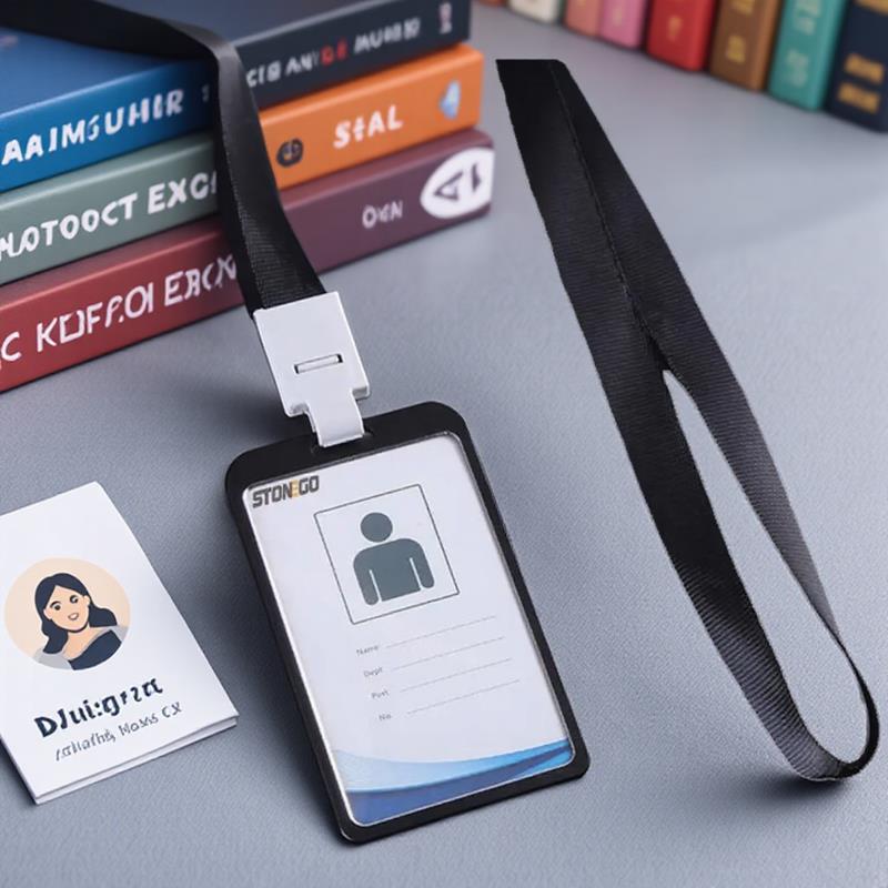 Vertical ID Name Card Case Aluminum Alloy Business Card Badge Holder Lanyard Strap Office SuppliesGood product