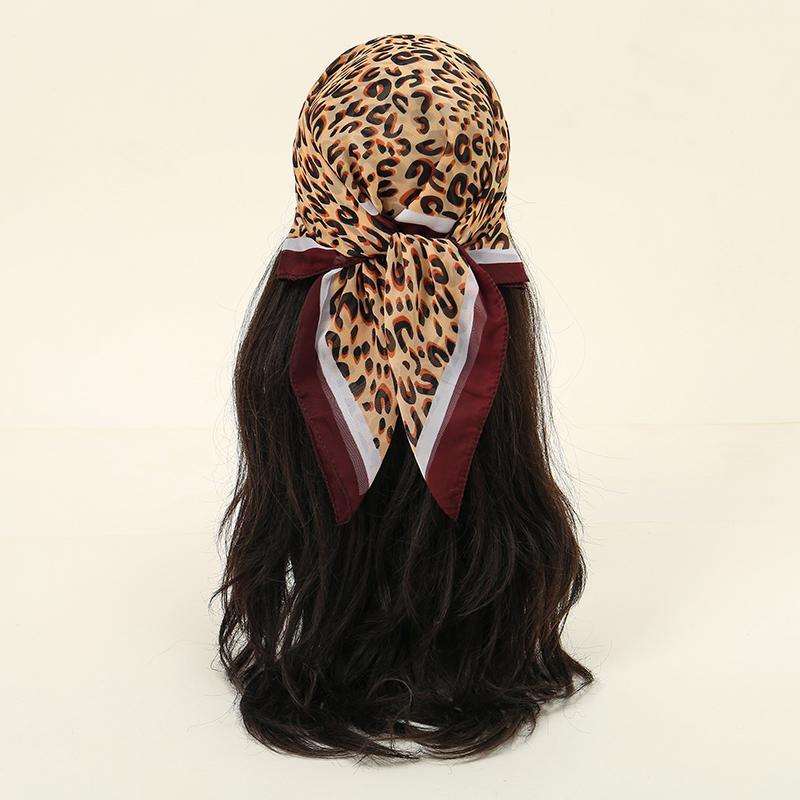

Luxury Design 65*65cm Solid Print Silk Square Scarf Women Soft Chiffon Hairband Neckerchief Office Hijab Headband Foulard Gift 65x65cm