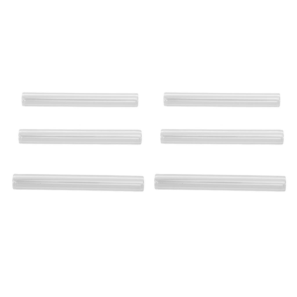 6pcs Clear Borosilicate Glass Tube 8mm ID 12mm OD 2mm Thick Glass Blowing Tubes with Cleaning Brush