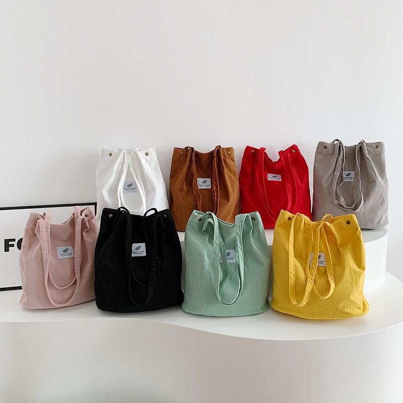 Modische Cord-Umhängetasche - Vielseitige Handtasche mit großem Fassungsvermögen für Damen