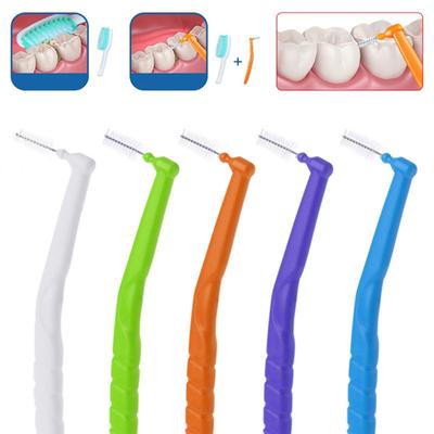 5 Pcs/Box Push-Pull Interdental L-Shaped Interdental Brush Oral Care Whitening Tooth Brush