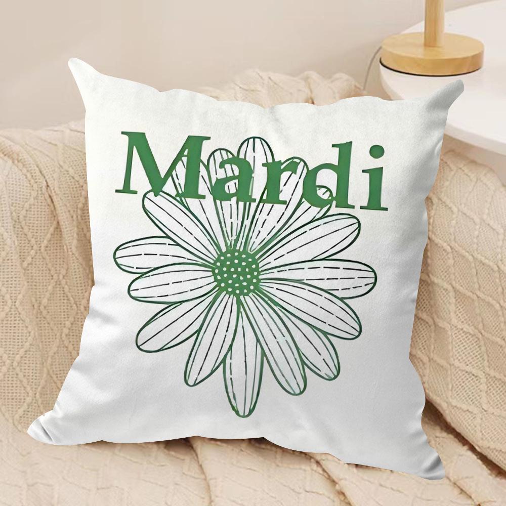 Luxury M-Mardi M-Mercred Cushion Cover Silky Short Plush Sofa Pillow Cover Hidden Zipper Soft Dustproof Case for Home Decor