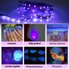 Fita de LED UV flexível, lâmpada ultravioleta 385-400 nm, luz negra 2835 SMD DC12V, fita de LED para festa de DJ Glow